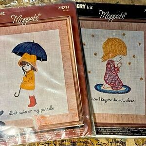 VTG 1974 Moppets Creative Stitchery Kits NWT